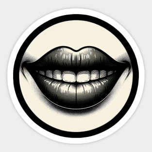 smiling mouth lips Sticker